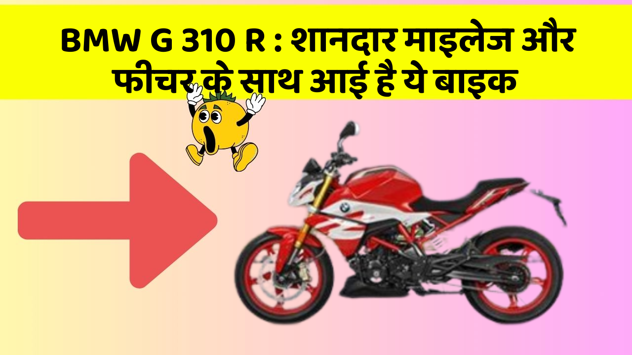 BMW G 310 R : शानदार माइलेज और फीचर के साथ आई है ये बाइक